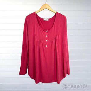 Zenana Pink Babydoll Top 2XL